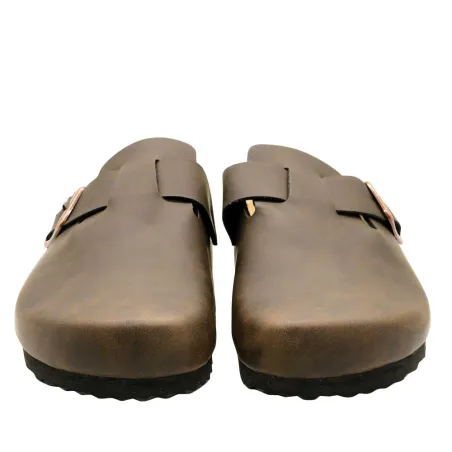 Sabots ouverts Pinosol confort synthéthique effet cuir marron 41 à 46 Sabots ouverts Pinosol confort synthéthique effet cuir marron 41 à 46