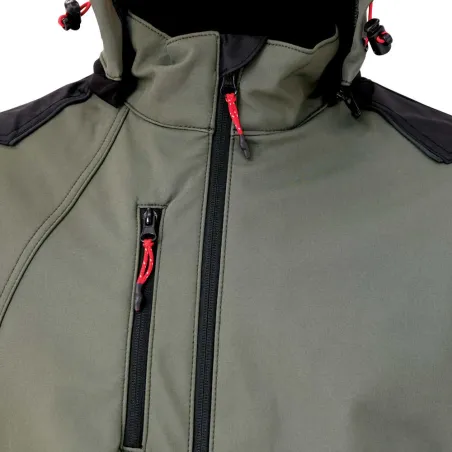 Blouson Softshell River polaire polyester kaki noir M à 3XL