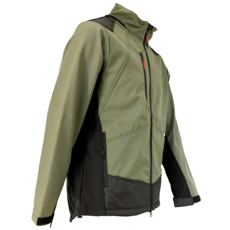 Blouson Softshell River polaire polyester kaki noir M à 3XL