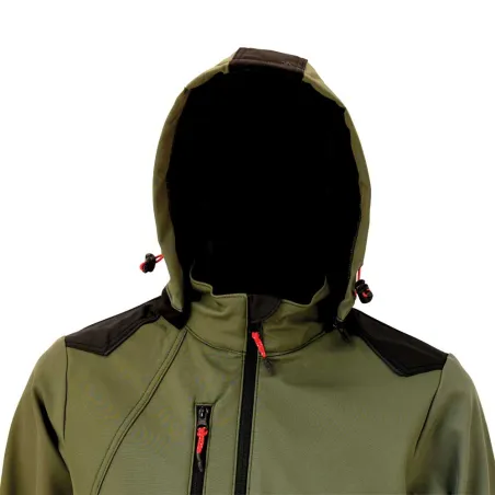 Blouson Softshell River polaire polyester kaki noir M à 3XL