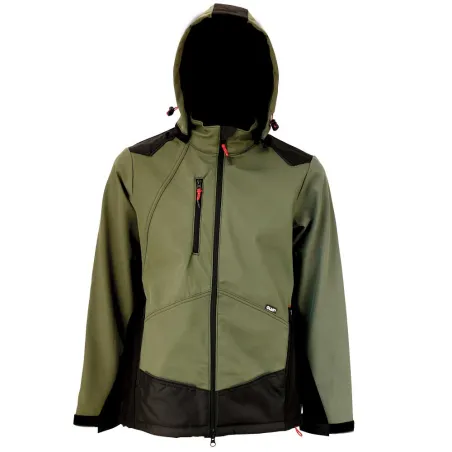 Blouson Softshell River polaire polyester kaki noir M à 3XL