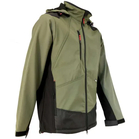 Blouson Softshell River polaire polyester kaki noir M à 3XL