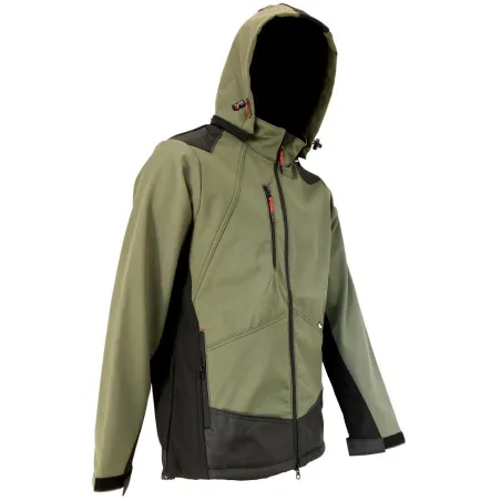 Blouson Softshell River polaire polyester kaki noir M à 3XL
