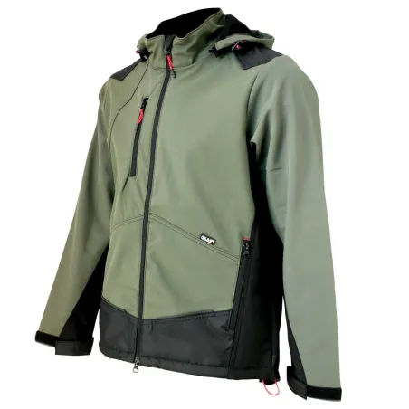 Blouson Softshell River polaire polyester kaki noir M à 3XL