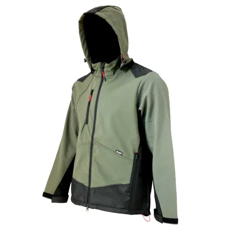 Blouson Softshell River polaire polyester kaki noir M à 3XL