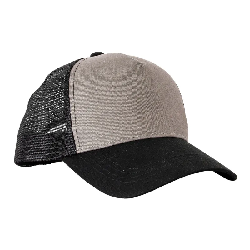 Casquette Capitole coton polyester respirant réglable gris noir
