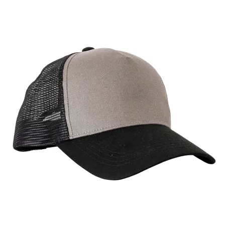 Casquette Capitole coton polyester respirant réglable gris noir