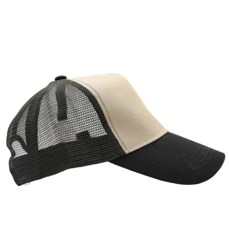 Casquette Capitole coton polyester respirant réglable gris noir
