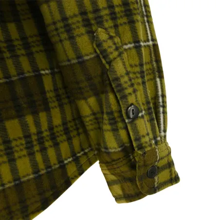 Chemise chaude à carreaux polyester peigné lourd verte M à 3 XL Chemise chaude à carreaux polyester peigné lourd verte M à 3 XL