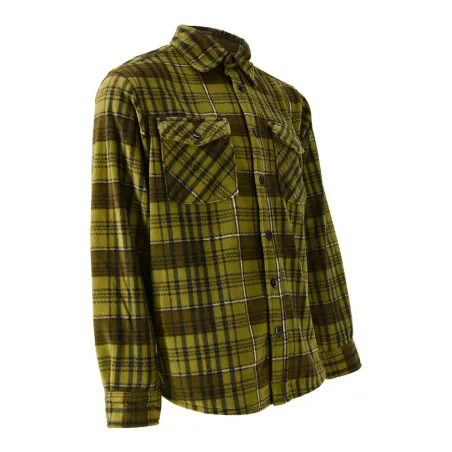 Chemise chaude à carreaux polyester peigné lourd verte M à 3 XL Chemise chaude à carreaux polyester peigné lourd verte M à 3 XL