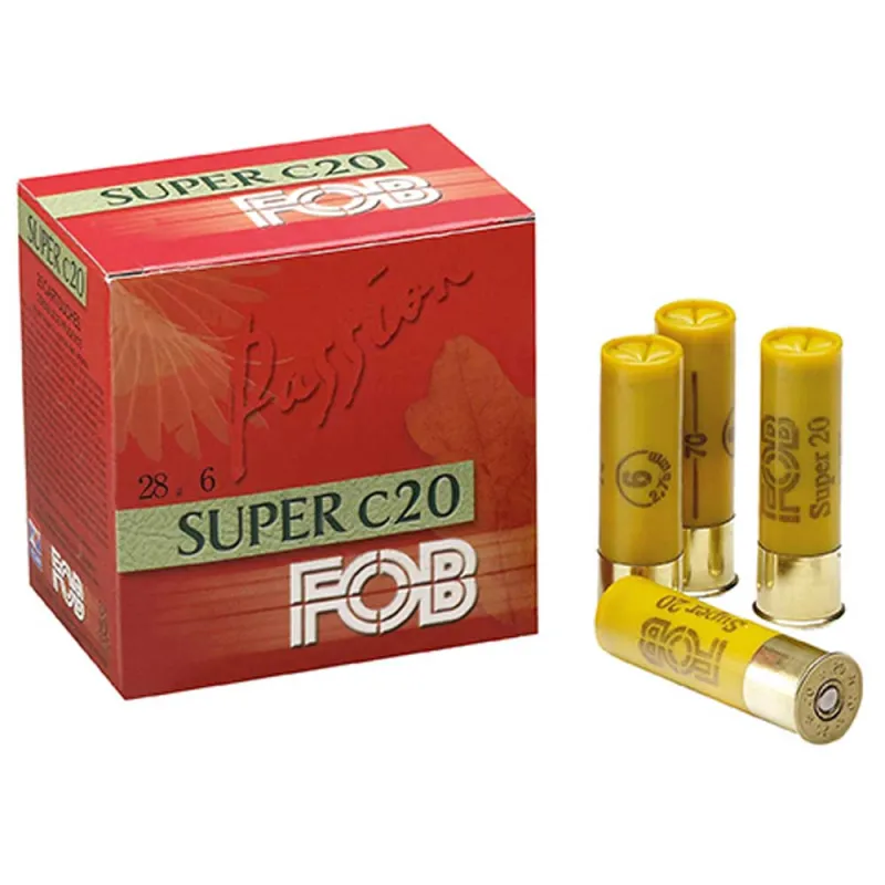 Boite de cartouches Super cal 20/70 bourre jupe 28g pb4 391m/s Boite de cartouches Super cal 20/70 bourre jupe 28g pb4 391m/s