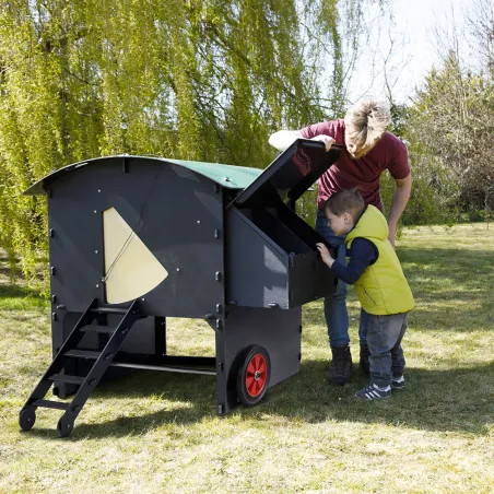 Poulailler surélevé en plastique recyclé 8 à 15 poules