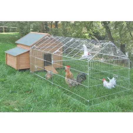 Enclos extérieur zingué avec bâche petits animaux Enclos extérieur zingué avec bâche petits animaux