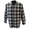 Chemise à carreaux Dolty flanelle coton bleu beige S à 4XL Chemise à carreaux Dolty flanelle coton bleu beige S à 4XL