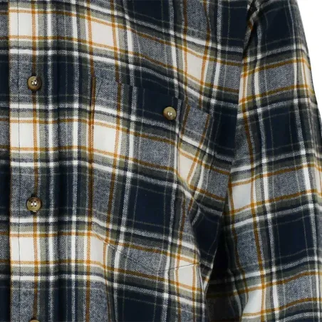 Chemise à carreaux Dolty flanelle coton bleu beige S à 4XL Chemise à carreaux Dolty flanelle coton bleu beige S à 4XL