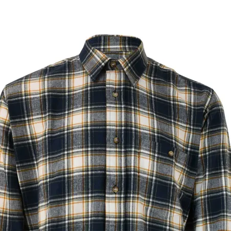 Chemise à carreaux Dolty flanelle coton bleu beige S à 4XL Chemise à carreaux Dolty flanelle coton bleu beige S à 4XL