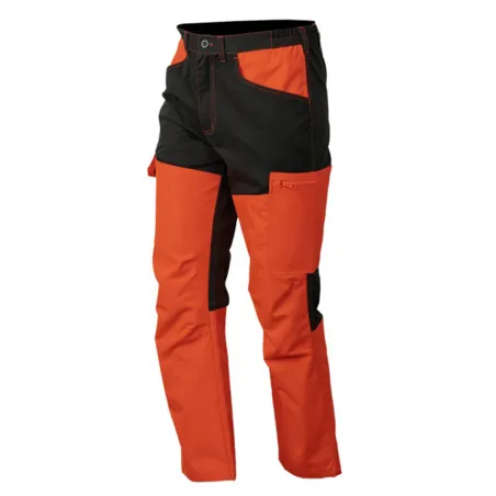 Pantalon traque enfant polyester coton orange kaki 6 à 16 ans