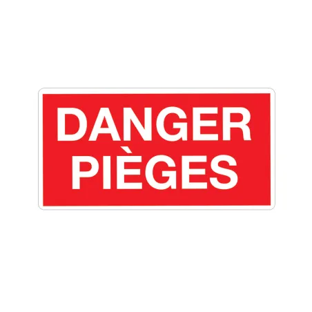 Panneau DANGER PIÈGES Akilux 26x20cm à l'unité 