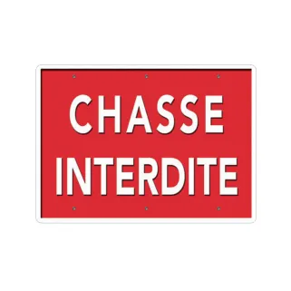 Panneau « Chasse interdite » Alu 26x20cm à l'unité