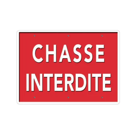 Panneau « Chasse interdite » Alu 26x20cm à l'unité