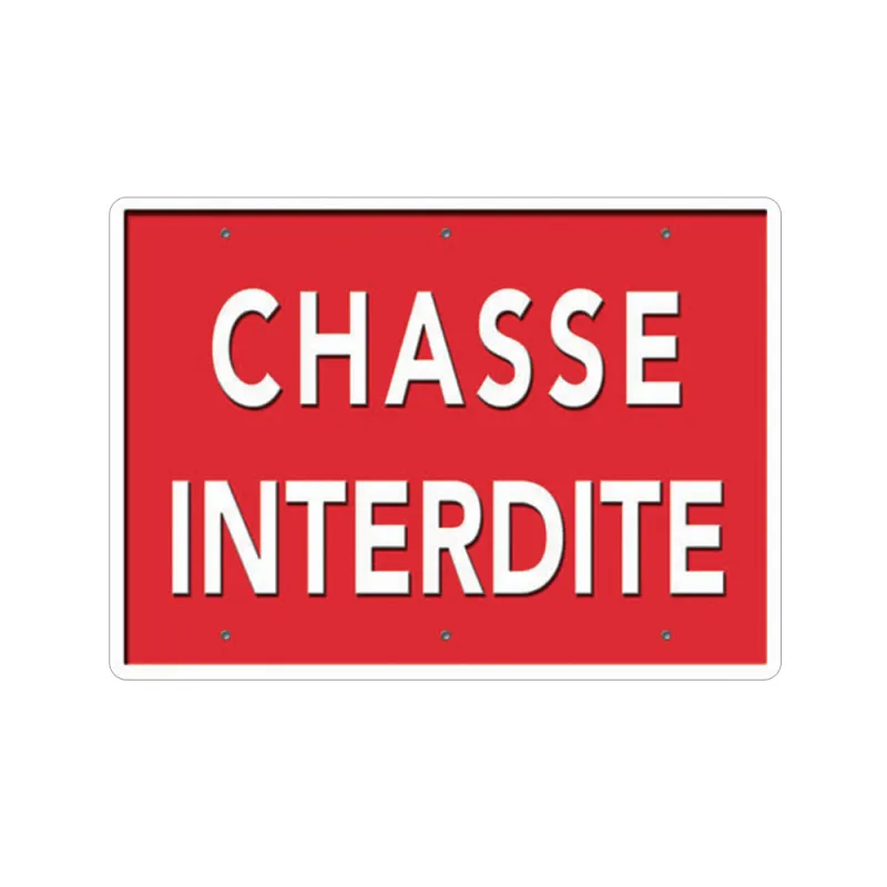 Panneau « Chasse interdite » Akilux 26x20cm  Panneau « Chasse interdite » Akilux 26x20cm