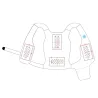 Gilet chauffant 3 niv 4 pads batterie rechargeable noir M à 2XL Gilet chauffant 3 niv 4 pads batterie rechargeable noir M à 2XL