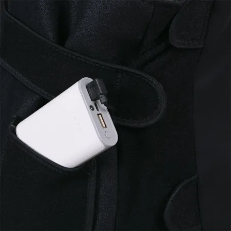 Gilet chauffant 3 niv 4 pads batterie rechargeable noir M à 2XL Gilet chauffant 3 niv 4 pads batterie rechargeable noir M à 2XL