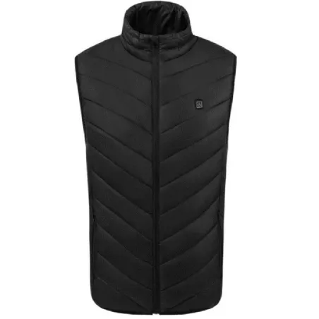 Gilet chauffant 3 niveaux polyester noir M à 2XL 75x46x4cm