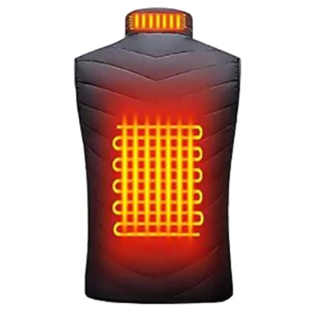 Gilet chauffant 3 niveaux polyester noir M à 2XL 75x46x4cm Gilet chauffant 3 niveaux polyester noir M à 2XL 75x46x4cm