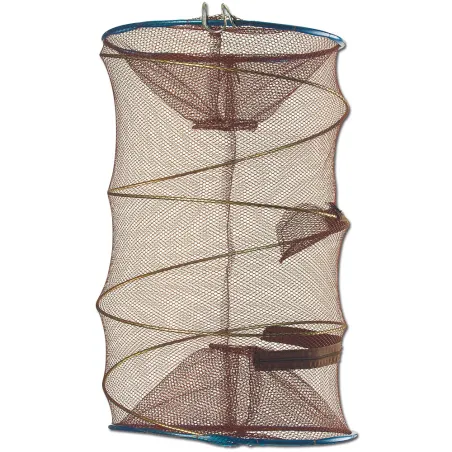 Nasse à poissons ronde pliable maille 0,9 cm Diam. 30 cm lot de 3