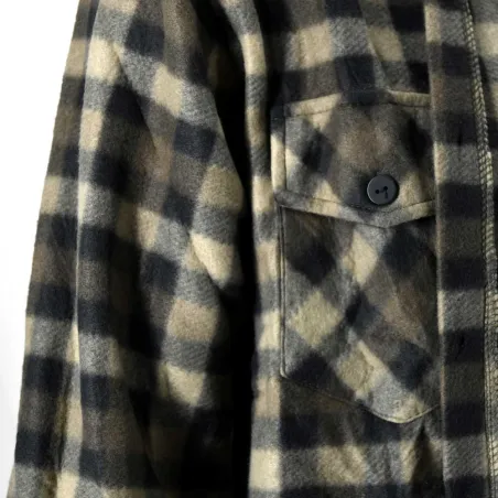 Chemise Chasse chaude à carreaux 2 poches polyester marron M à 3XL Chemise Chasse chaude à carreaux 2 poches polyester marron M à 3XL
