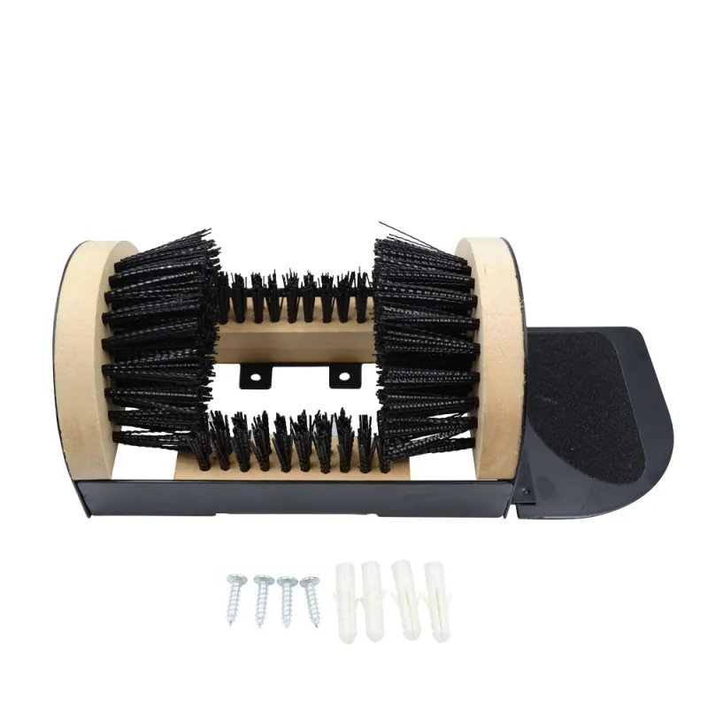 Gratte bottes 4 brosses nylon rigide 23x15cm + repose bien Gratte bottes 4 brosses nylon rigide 23x15cm + repose bien