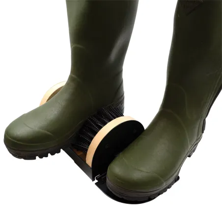 Gratte bottes 4 brosses nylon rigide 23x15cm + repose bien Gratte bottes 4 brosses nylon rigide 23x15cm + repose bien