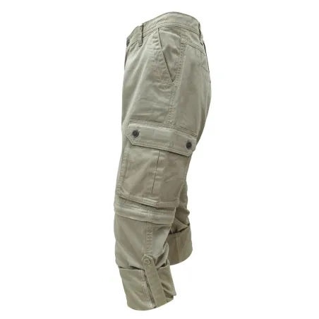 Pantalon treillis 6 poches homme 3 en 1 coton beige 38 à 66 Pantalon treillis 6 poches homme 3 en 1 coton beige 38 à 66