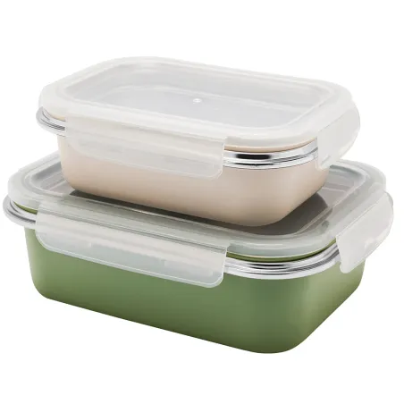 2 Boîtes micro-ondes Pradel France acier inoxydable 2 Boîtes micro-ondes Pradel France acier inoxydable