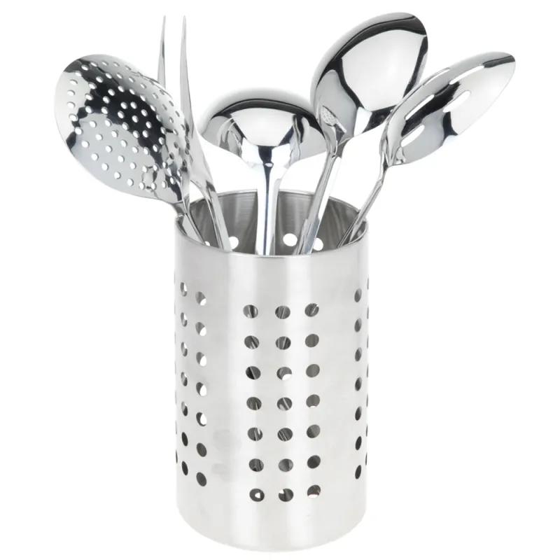 5 ustensiles de cuisine + support pot 5 ustensiles de cuisine + support pot