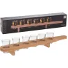 Set 6 verres à shot 40 ml avec planche bambou élégante