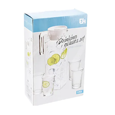 Carafe en verres 1100 ml 4 verres 200 ml