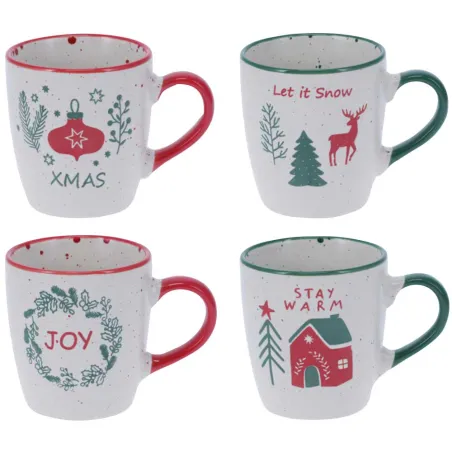 Mug Noël 200ml - Set de 4 assortis