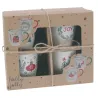 Mug Noël 200ml - Set de 4 assortis