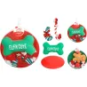 Lot 4 Jouets Noël Chien Peluche Pain d'Épice Corde Disque Vol