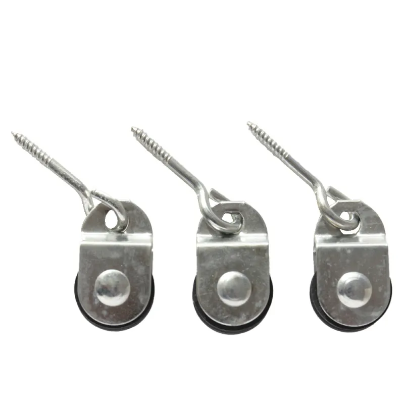 3 poulies à vis articulée, axe central 2mm
