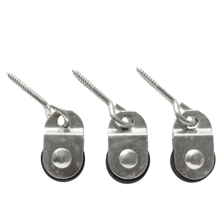 3 poulies à vis articulée, axe central 2mm
