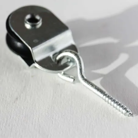 3 poulies à vis articulée, axe central 2mm