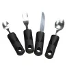 Couverts ergonomiques senior manche épais plastique - Set 4 pièces