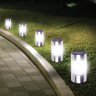 Luminaires solaires d'extérieur à planter ou à poser Borne solaire lot de 4