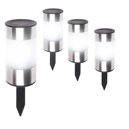 Luminaires solaires d'extérieur à planter ou à poser Borne solaire lot de 4