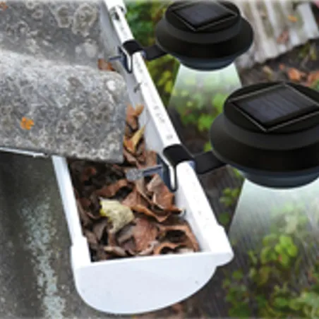 3 Lampes solaires pour gouttière