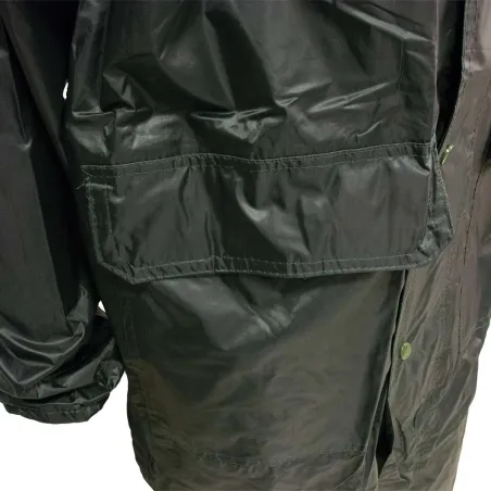 Manteau à capuche coupe vent imperméable polyester kaki S à 3XL