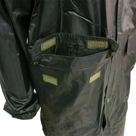 Manteau à capuche coupe vent imperméable polyester kaki S à 3XL